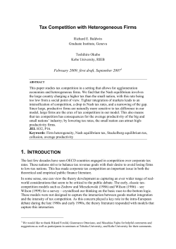 Tax Competition with Heterogeneous Firms