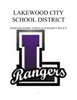 OHSAA Sportsmanship - Lakewood City School District
