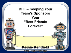 BFF - Keeping Your Teams` Sponsors Your Best Friends Forever