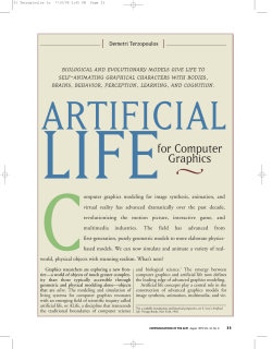 Artificial life for computer graphics