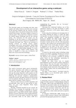 Development of an interactive game using a webcam