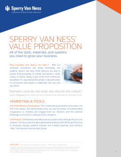 sperry van ness&reg; value proposition