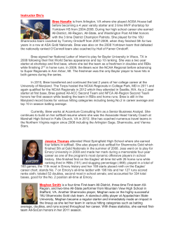 Instructor Bio`s update 2-10-17