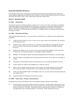 Gaming Regulations - Colorado Secretary of State