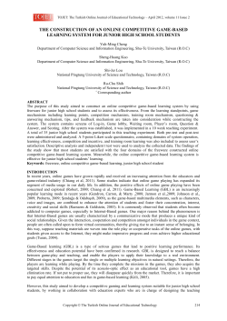 The Construction of an Online Competitive Game-Based