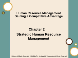 The Role of HRM in Strategy Formulation
