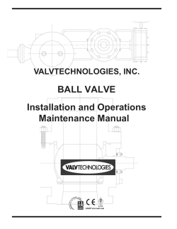 Installation and Operations Maintenance Manual BALL VALVE