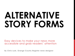 Alternative story forms