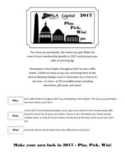 Play, Pick, Win! - ALA Capital Chapter
