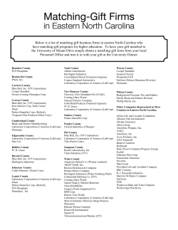 Matching Gift Firms - MyUMO - The University of Mount Olive