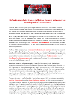 Pain Science in Motion Scientific Committee
