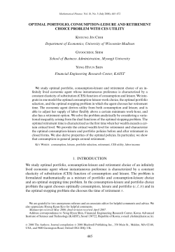 optimal portfolio, consumption-leisure and retirement choice