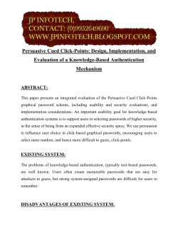 Persuasive Cued Click-Points Design, Implementation