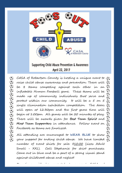 Foos Out Child Abuse Event