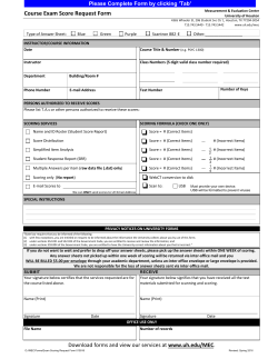Course Exam Score Request Form