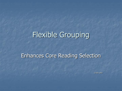 Flexible Grouping - ComprehensiveLiteracyResources