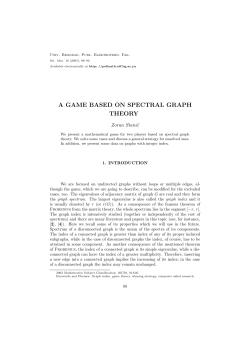 A GAME BASED ON SPECTRAL GRAPH THEORY