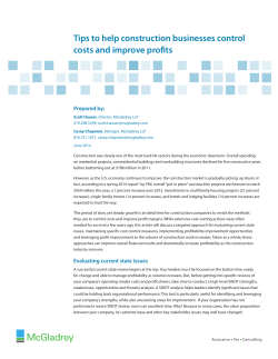 Tips to help construction businesses control costs and improve profits