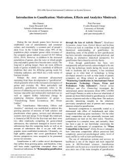 Introduction to Gamification