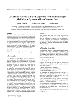 A Cellular Automata Based Algorithm for Path Planning in Multi