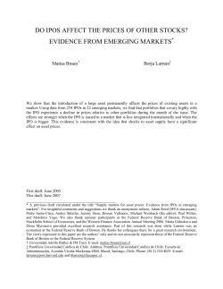 do ipos affect the prices of other stocks? evidence from emerging
