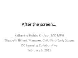 After the screen - DC Map &ndash; Mental Health Access in Pediatrics