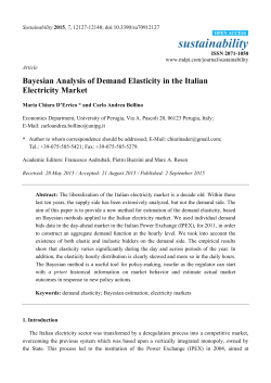 Bayesian Analysis of Demand Elasticity in the Italian