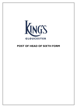 Head of Sixth Form Job Description