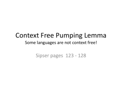 Context Free Pumping Lemma