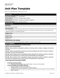 Unit Plan Template