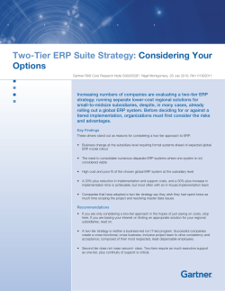 Two-Tier ERP Suite Strategy: Considering Your Options