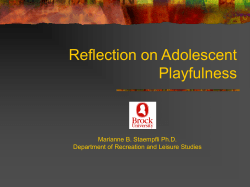 Conceptualization of playfulness - The Association for the Study of