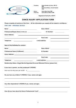 Injury Costs - The Royal Ballet Benevolent Fund