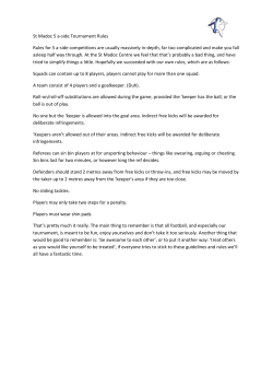 St Madoc 5 a-side Tournament Rules Rules for 5 a