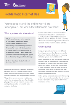 Problematic Internet Use - Department of Education and Training