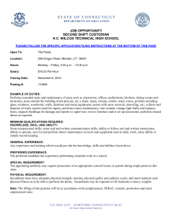 State of Connecticut Department of Education