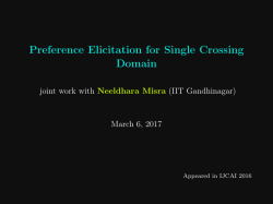 @let@token Preference Elicitation for Single Crossing Domain