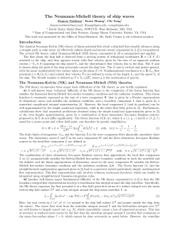 The Neumann-Michell theory of ship waves
