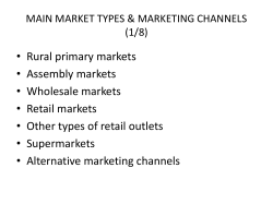 Market linkages (1/2)