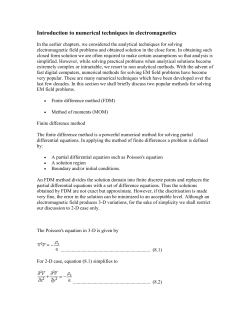 Introduction to numerical techniques in electromagnetics