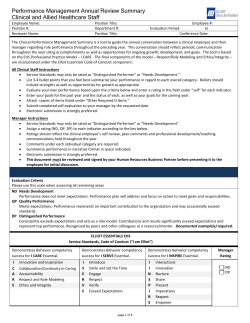 Clinical and Allied Healthcare Staff