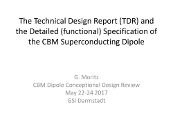 (TDR) and the Detailed (functional) Specification of the