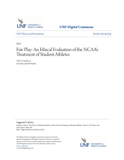 An Ethical Evaluation of the NCAA`s Treatment of Student Athletes