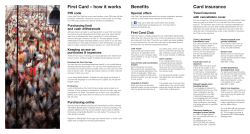 Card insurance First Card – how it works Benefits
