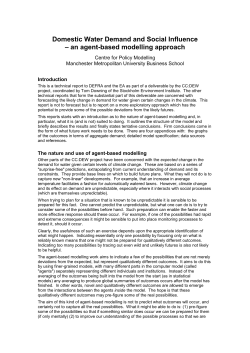 Domestic Water Demand and Social Influence &ndash; an agent