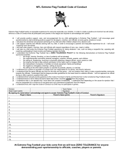 Code of Conduct - Extreme Flag Football