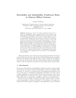 Derivability and Admissibility of Inference Rules in Abstract Hilbert