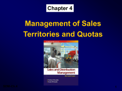 SDM-Ch.4 19 Methods for Setting Sales Quotas