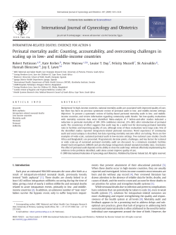 Perinatal mortality audit: Counting, accountability, and overcoming