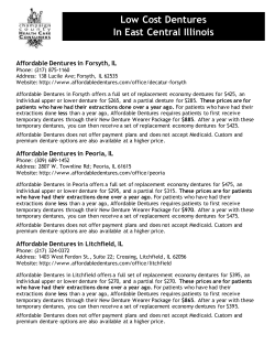 Low Cost Dentures In East Central Illinois